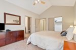 Large king main suite with smart TV and private full bath